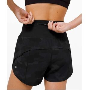 Lululemon Speed Up High-Rise Short 4" *Long in Heritage Camo Deep Coal Multi